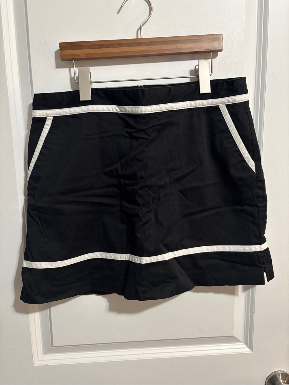 Lady Hagen Black Skort with White Piping